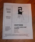 Sears Craftsman 12 Inch Band Saw Sander Owners Manual 113.24350. Fixed Price $15.95.
