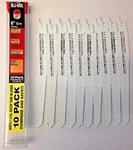 Blu Mol 6480 6" X Tpi Bi-metal Reciprocating Saw Blades 10 Pack Usa. Fixed Price $8.00.