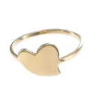 Large Closed Heart Engravable Signet Band Ring Solid 14K Yellow Gold. Fixed Price $189.67.