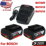 18V 6.5AH Battery For Bosch BAT618 BAT609 BAT622 Gsr Gsb Gdr / AL1820CV Charger. Fixed Price $32.91.