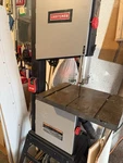 Craftsman 14" Corded Electric Band Saw W/ Stand, 99 3/4" Blade, 120V. Fixed Price $350.00.