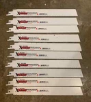 10 Pack 9 Disston Blu-mol Xtreme Demolition Rescue Reciprocating Saw Blades. Fixed Price $45.00.