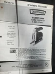 Craftsman Saber Saw Owners Operators Instruction Parts Manual 315.17230 Dtd 1969. Fixed Price $5.00.