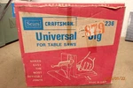 Vintage Sears Craftsman Universal Jig Tenon Fixture For Table Saw W/ Box. Fixed Price $69.99.