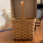 Vintage Basketville Putney Vermont Woven Wood With Stationary Handle. Fixed Price $29.95.