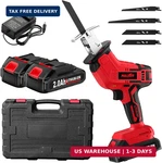 Fullyea Cordless Reciprocating Saw, 0-3500 Rpm Electric Saws With 4 Blades & 2*2. Fixed Price $60.35.