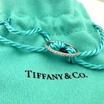 Tiffany & Co Metro Full Eternity Diamond Band Ring Platinum. Fixed Price $1995.00.