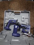 Drill Master Cordless Tool Combo W/ Case 18V Jigsaw Sander Flashlight No Battery. Fixed Price $39.09.