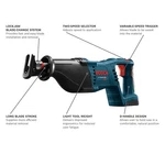 Bosch 18V Variable Speed Cordless Reciprocating Saw Tool Only No BATTERY-CRS180B. Fixed Price $111.22.