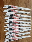 Morse Master Cobalt 6 Inch Reciprocating Saw Blade Set Of 10 Blads. Fixed Price $36.00.