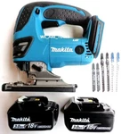New Makita XVJ03Z 18V Cordless Battery Jigsaw, 2) BL1830B Batteries, Blades Lxt. Fixed Price $262.97.