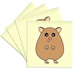 3DROSE Cst 6172 Cute Brown Hamster Ceramic Tile Coasters, Set Of 4. Fixed Price $36.91.