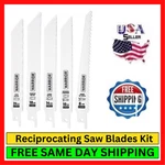 Warrior 62127 6" Reciprocating Saw Set Bi-metal Wood Demo Kit. Fixed Price $15.95.