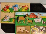 2 Puzzles Melissa & Doug Farm Wooden Peg Jigsaw 8 Pcs/! Unbranded Pcs.. Fixed Price $8.99.