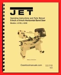 Jet 5X8 J-3130, J-3230 Horizontal Metal Band Saw Instructions Parts Manual 1623. Fixed Price $25.00.