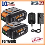 8.0AH For Worx WA3520 Max Battery Lithium Ion 20VOLT / Charger WA3525. Fixed Price $61.99.