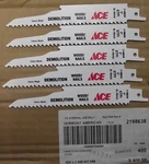 Ace By Bosch 2198638 6" X 6TPI Demolition Bi-metal Recip Blades 5PCS. Swiss Made. Fixed Price $6.00.