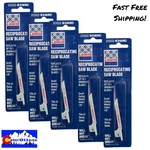 5 Count Lenox 3" Reciprocating Saw Blades Scroll Cutting Metal To 1/8" Nos Usa. Fixed Price $10.98.