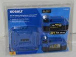 Kobalt 1102357 Lithium Ion 4.0 Ah Batteries And Charger Kit. Fixed Price $121.99.
