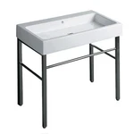 Whitehaus B-U90-DUCG1-A09 Large Rectangular Sink Console With Front Towel Bar. Fixed Price $1155.00.