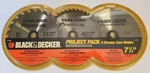 Black & Decker Piranha Project Pack 3 Circular Saw Blades 7 1/4 Inch 184 Mm. Fixed Price $29.99.