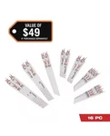 Milwaukee 49-22-1216 Sawzall Bi-metal Blade Set Pc. Fixed Price $17.98.