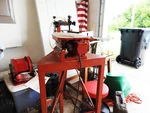 Hegner Precision Scroll Saw With 3 Leg Table. Fixed Price $330.00.