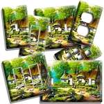 Old European Country Village Cottage House Light Switch Outlet Wall Plates Decor. Fixed Price $15.29.
