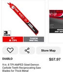 Diablo - Steel Demon 9" Amped Carbide Blades (DS0908CFA3). Fixed Price $30.00.