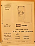 Craftsman Sears Router Pantograph 335.25187 Original Owners Manual. Fixed Price $7.95.
