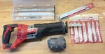 Milwaukee #2620-20, M18 (reciprocating) Sawzall W/lot Of Blades 4.0 Battery. Fixed Price $95.00.