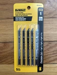 Dewalt DW3703-5 Wood Jig Saw Blades 5-PACK 6 Tpi Bi-metal Usa. Fixed Price $14.49.