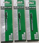 Three (3) Hitachi 3" Jigsaw Blade T-shank Scroll Med. Carbide Grit #787K. Fixed Price $12.99.
