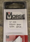 Pack Of 12" 18TPI Mk Morse Bi-metal Saw Blade RBAC1218T05. Fixed Price $13.45.
