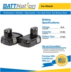 2X 18V 1.5AH Li-ion Battery For Hitachi BCL1815 EBM1830. Fixed Price $61.45.