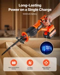 Cordless Reciprocating Saw 20V W/ Battery Charger 8 Blades Bag Variable Speed. Fixed Price $144.99.