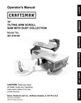 Craftsman 351.216120 Scroll Saw Owners Instruction Manual. Fixed Price $20.24.