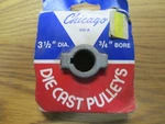 New Chicago Die Casting Pulleys 1/2" X 3/4 , 350-A. Fixed Price $12.50.