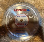 Lenox 21886 10" Tooth Steel Cutting Saw Blade Titanium Carbide Tipped. Fixed Price $14.95.