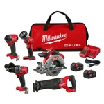 Milwaukee 3697-25 M18 Fuel 18V Lithium-ion Cordless 5-TOOL Combo Kit (XC5.0). Fixed Price $579.99.