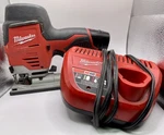 Milwaukee M12 Jigsaw Tool (2445-20) With Charger & Battery. Fixed Price $126.00.