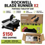 Rockwell RK7323 Bladerunner X2 Portable Tabletop Saw *new Open Box*. Fixed Price $150.00.