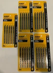 Lot Of (total 25 Blades) Dewalt Jig Saw Fast Cuts Wood 6TPI DW3700-5. Fixed Price $54.99.