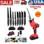 Electric Reciprocating Saw W/ 2 Li-ion Battery Cutting Tools Cordless 8 Blades. Fixed Price $35.99.