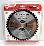 Toolman Circular Fine Saw Blade 4X Cutting Life 7-1/4" 40T 5/8" Carbide Wood. Fixed Price $12.95.