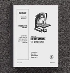 Operator Instruction & Parts Manual Fits Craftsman 10 Inch Band Saw 135.244200. Fixed Price $15.97.