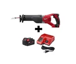 Milwaukee M18 Sawzall Reciprocating 2621-20 & 5.0AH Starter Kit 48-59-1850. Fixed Price $300.00.