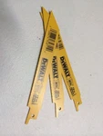 3-DEWALT 6" 18 Tpi Bi-metal DW4811 (new) Reciprocating Saw Blades. Fixed Price $8.90.