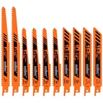 Horusdy 10-PIECE Reciprocating Saw Blades Set, Metal & Woodcutting Orange. Fixed Price $14.76.