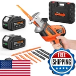 Olmlmo Cordless Reciprocating Saw 8 Blades 24000MAH Batteries Brushless Motor. Fixed Price $114.64.